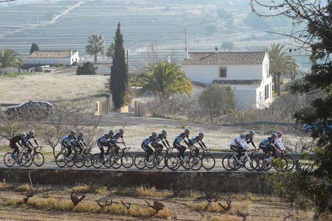 Etixx-QuickStep train in Calpe, Spain.