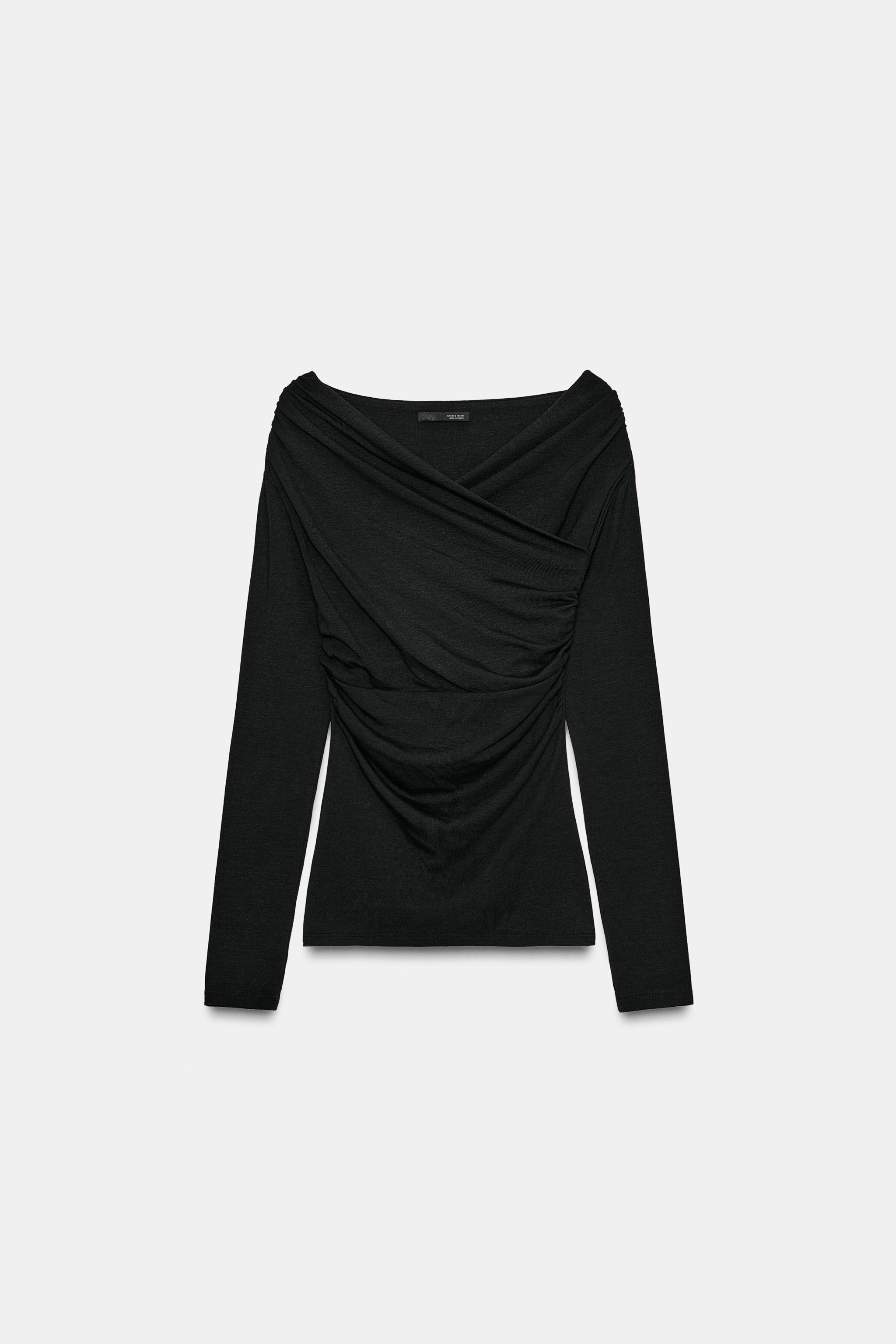 ZARA Draped Wrap Top