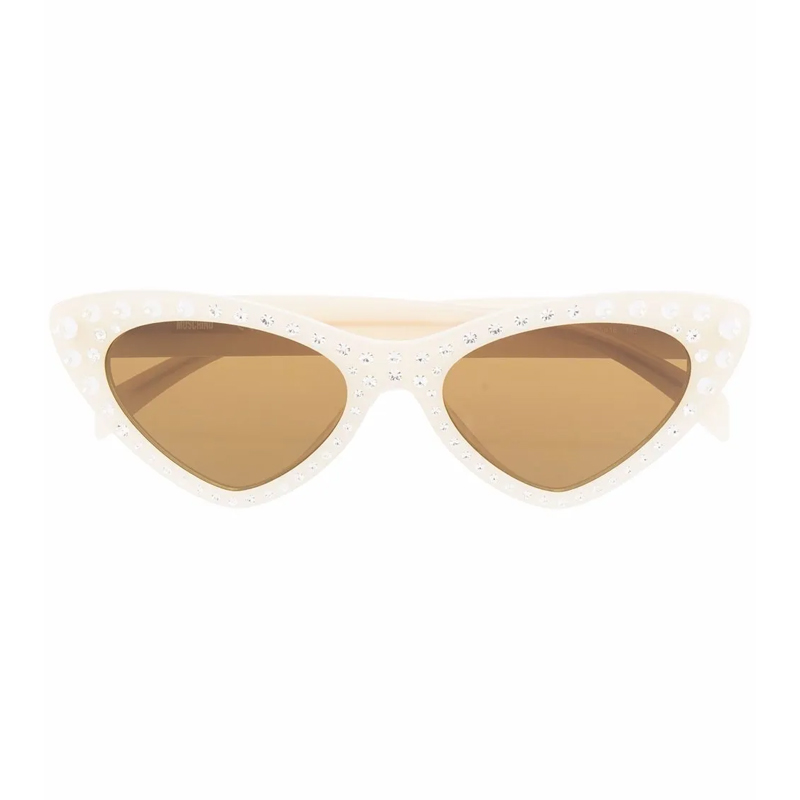 Cream cat's eye sunglasses, Moschino