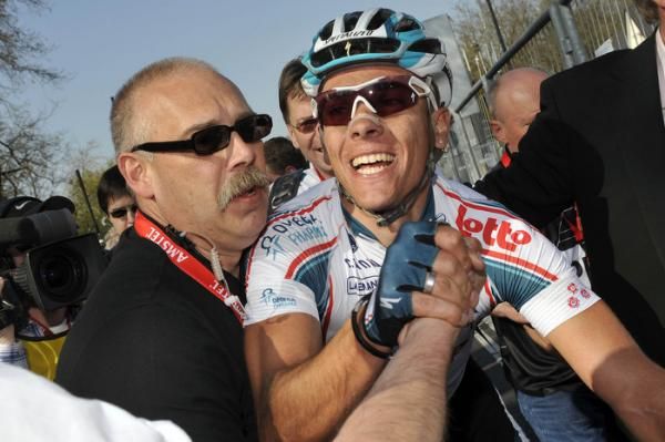 Gilbert was congratulated vigorously