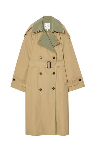 Layered Double-Breasted Trench Coat