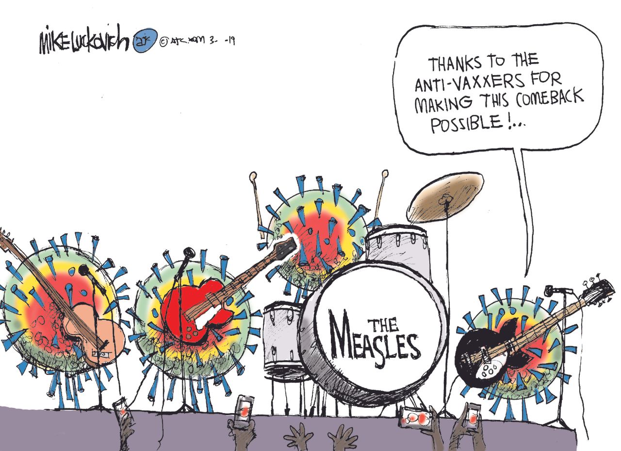 Editorial&amp;amp;nbsp;Cartoon&amp;amp;nbsp;U.S. Anti-Vaxxers Measles