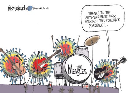Editorial&nbsp;Cartoon&nbsp;U.S. Anti-Vaxxers Measles