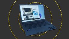 The Acer Aspire 14 AI on the ITPro background