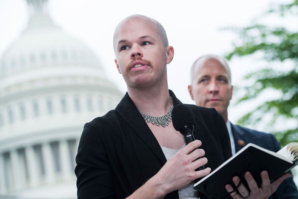 Sam Briton in front of Capitol building