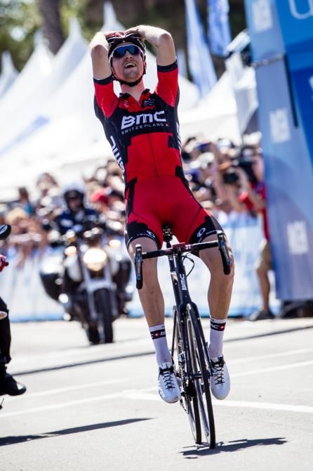 Phinney celebrates his win
