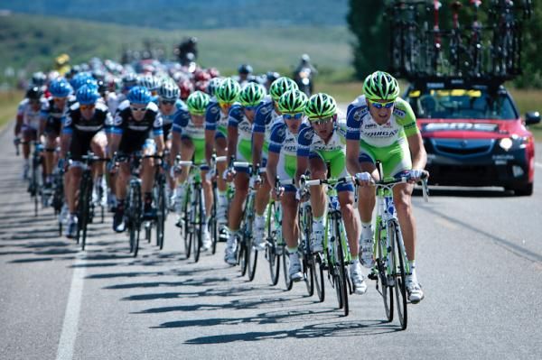 Ted King (Liquigas-Cannondale) on the front coming into Steamboat.