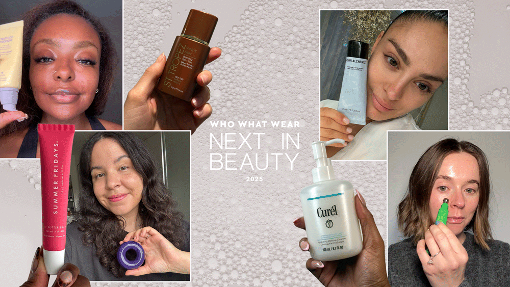 A graphic with our judges testing the skincare winners of the Next in Beauty Awards 2025