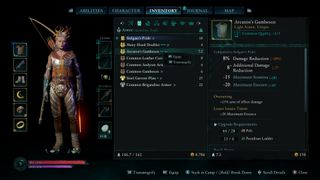 Avowed screenshot of the inventory menu