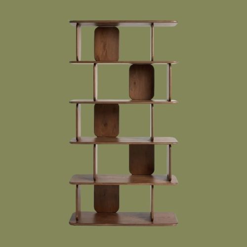 MADE.COM, Dark Stain Oak Nyla Tall Shelving Unit