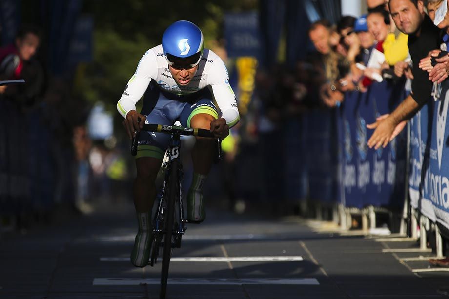 Caleb Ewan (Orica-GreenEdge) finishes in second place