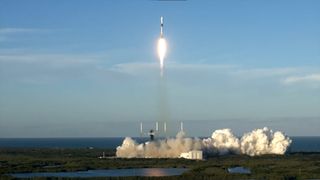 A SpaceX Falcon 9 launches the USSF-124 mission for the U.S. Space Force on Feb. 14, 2024 at 5:30 p.m. EST (2230 GMT).