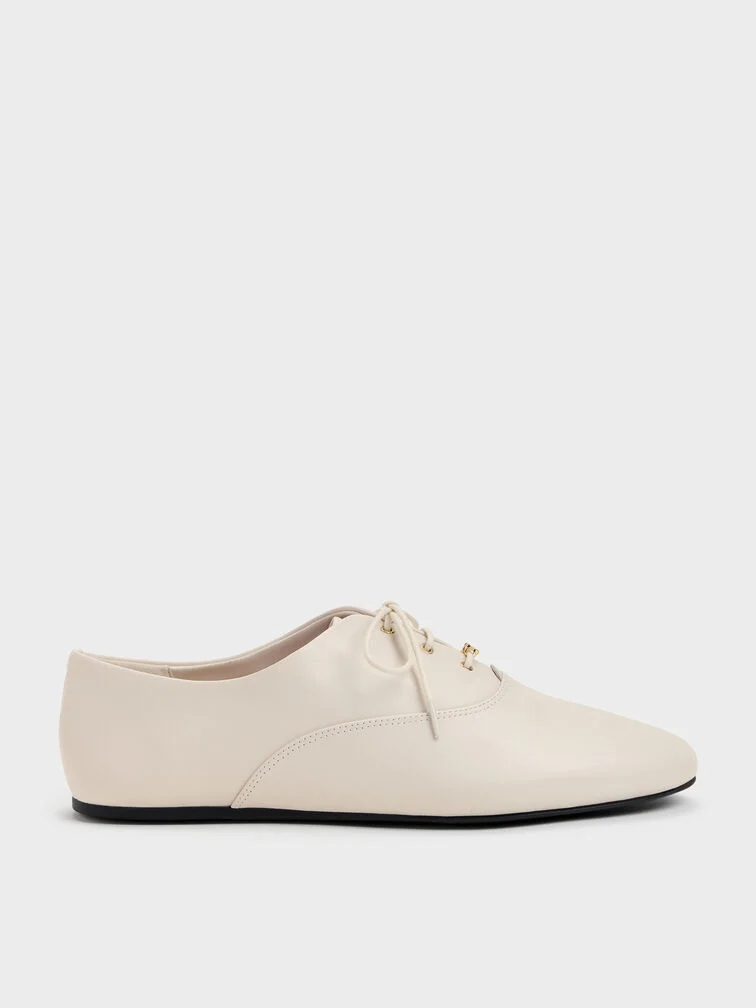 Charles &amp;amp; Keith, Pippa Leather Derby Flats
