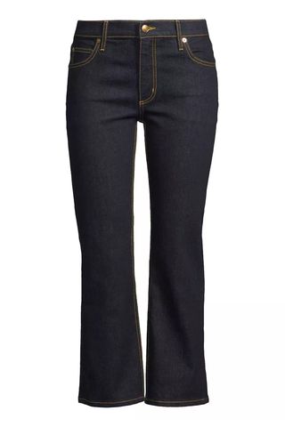 Tory Burch Low-Rise Stretch Cropped Kick-Flare Jeans