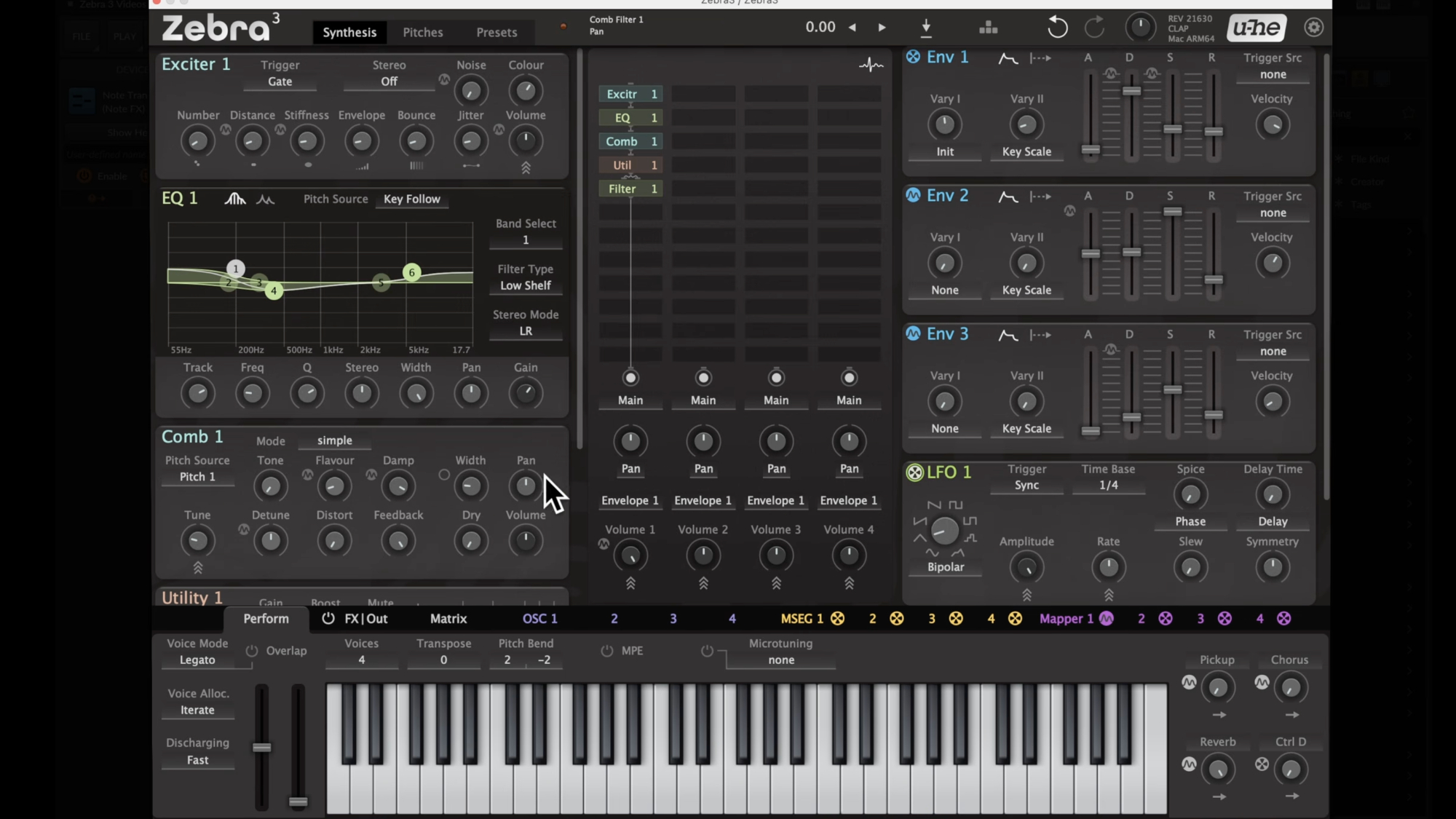 u-he Zebra 3 interface