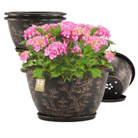 Flowyypo 12-inch Indoor and Outdoor Floor Pot, 4-pack