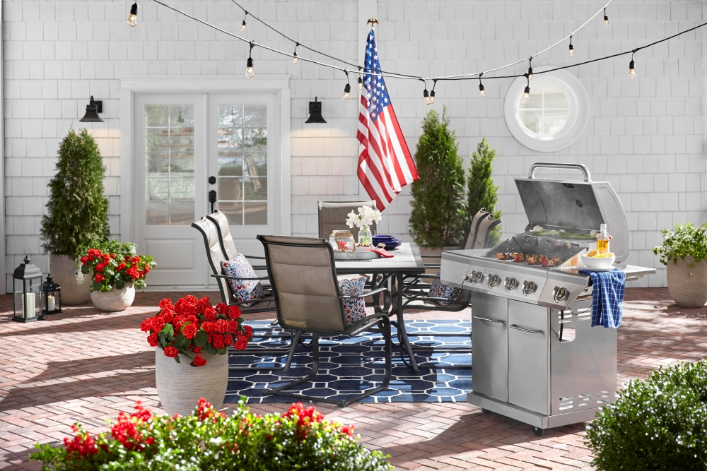 the home depot memorial day promo photo with outdoor furniture