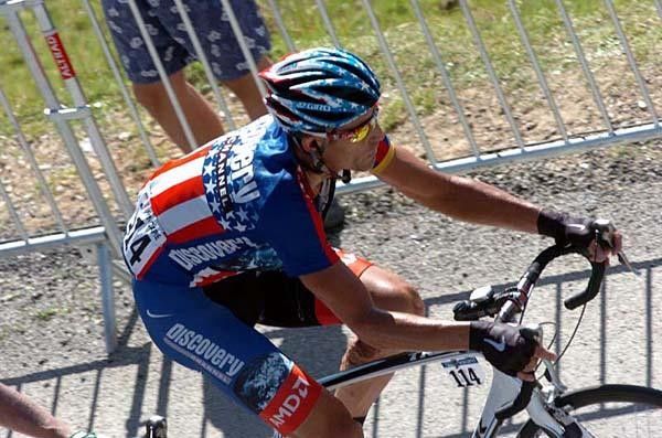 George Hincapie (Discovery Channel) close to the finish