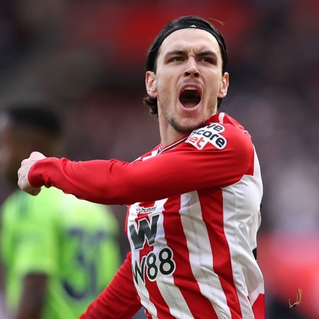 Enzo Le Fee of Sunderland celebrates after scoring. (Photo by Stu Forster/Getty Images)
