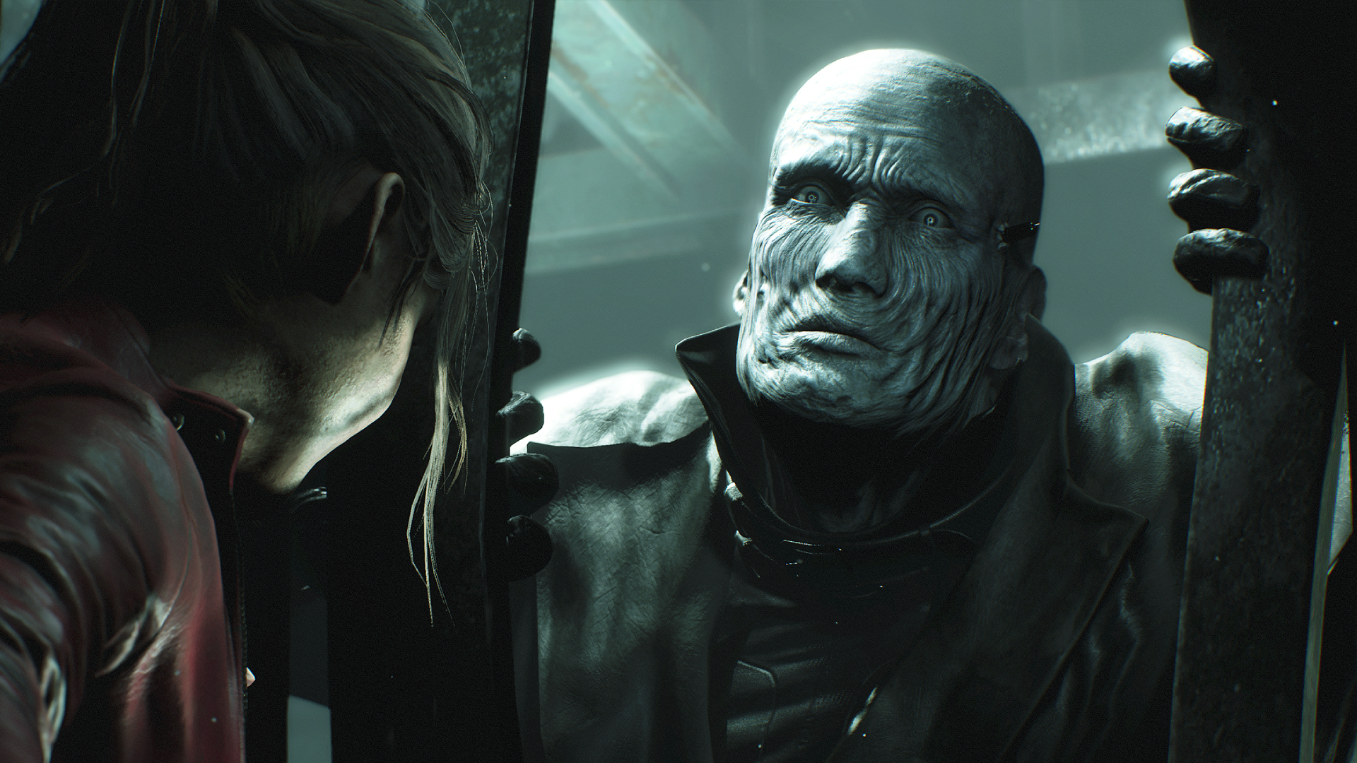 Mr. X looking through a door.