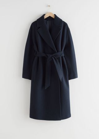 Voluminous Belted Wool Coat