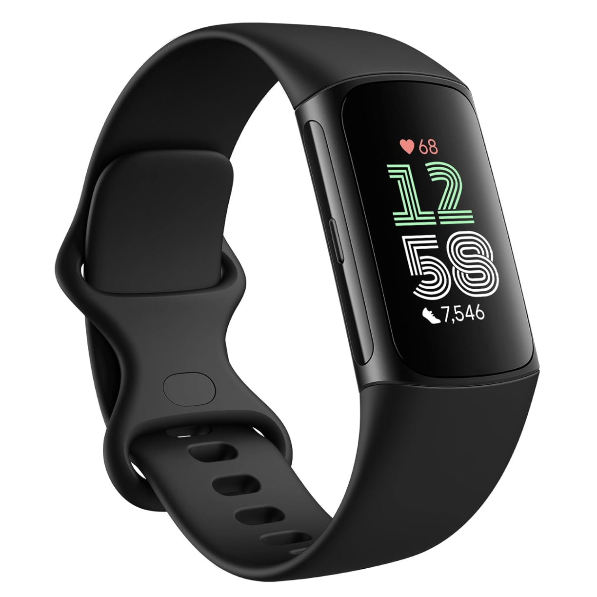 Fitbit Charge 6 Fitness Tracker With Google Apps, Heart Rate on Exercise Equipment, 6-Months Premium Membership Included, Gps, Health Tools and More, Obsidian/black, One Size (s & L Bands Included)