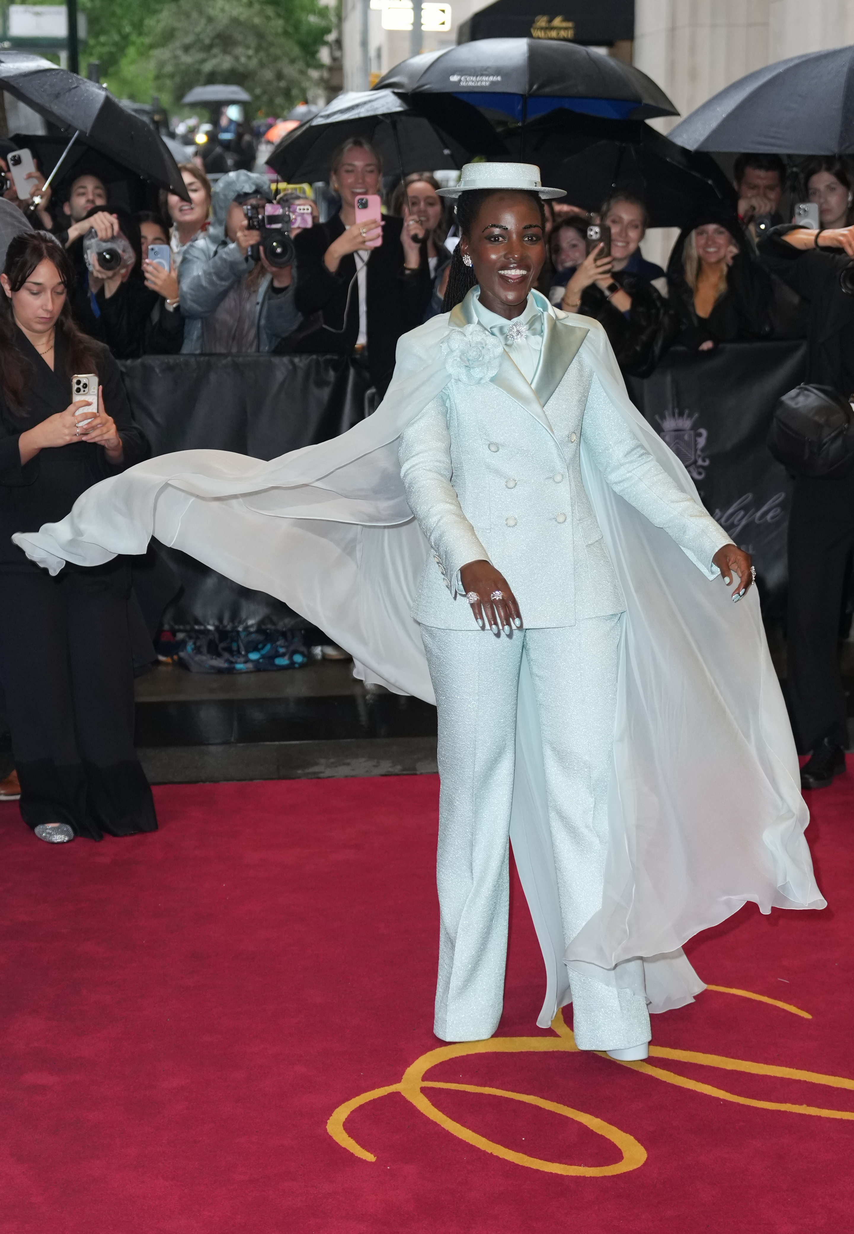 Lupita Nyong'o leaves The Carlyle Hotel before the 2025 Met Gala: "Superfine: Tailoring Black Style" at the Metropolitan Museum of Art on May 05, 2025 in New York City. (Photo by John Nacion/Getty Images)