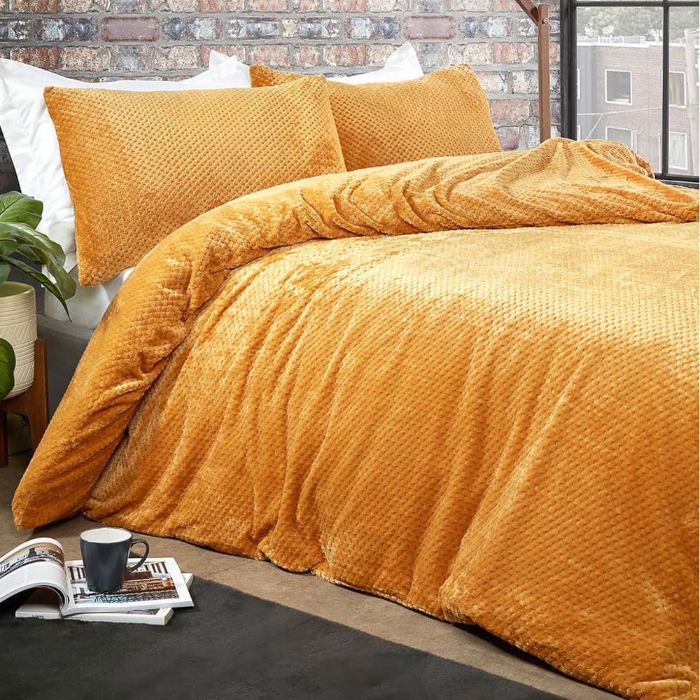 Stay Warm With Dreamy New B&M Waffle Fleece Bedding | Ideal Home