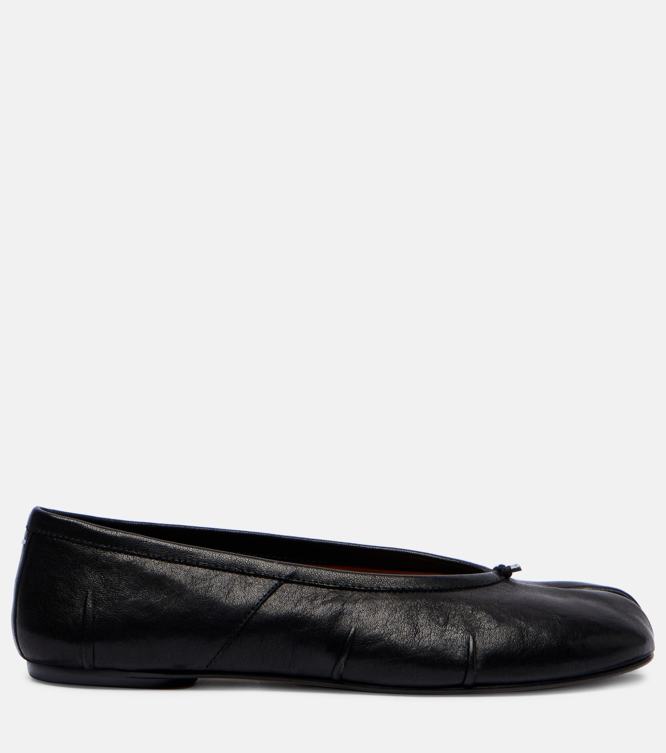 Black leather Maison Margiela flats