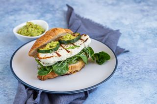 Blue cheese and avocado sandwich