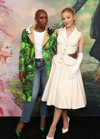 Cynthia Erivo, and Ariana Grande attend an Special Cast and Filmmakers Screening Of WICKED at DGA Theater on October 28, 2024 in New York City.