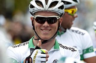 This will be good: Rohan Dennis gives the thumbs-up for Australia prior to racing in Geelong.