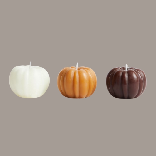 H&amp;amp;M, 3-Pack Pumpkin-Shaped Candles