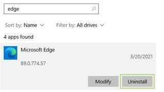 How to uninstall Microsoft Edge