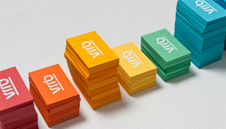 You can’t miss Vrrb’s colourful business cards