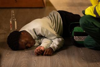 DeMarcus Westwood is found in a bad way in Hollyoaks.