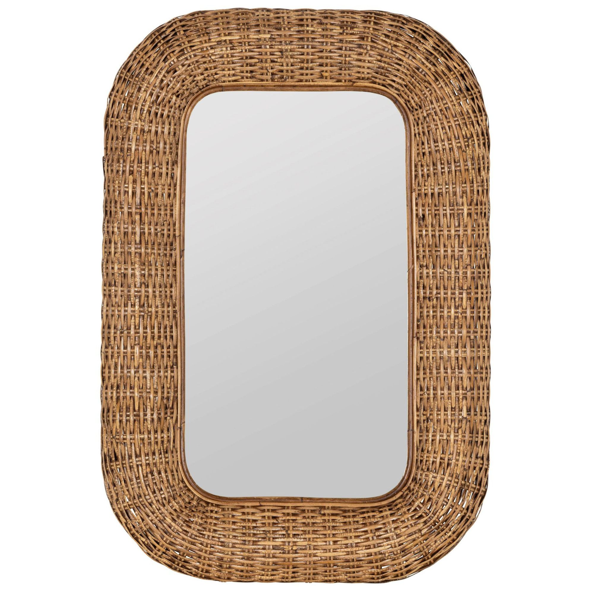 Ananda Handwoven Rattan Mirror