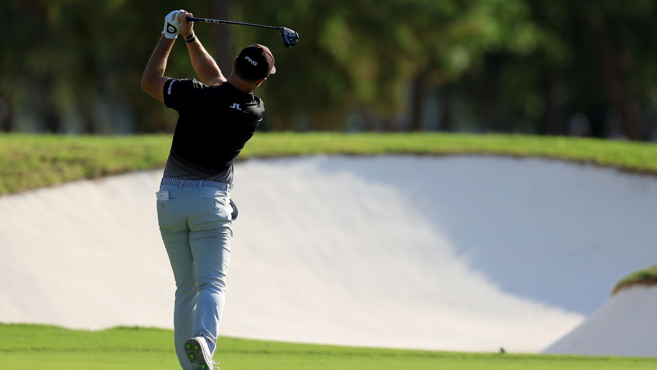 Viktor Hovland during the DP World Tour Championship in Dubai