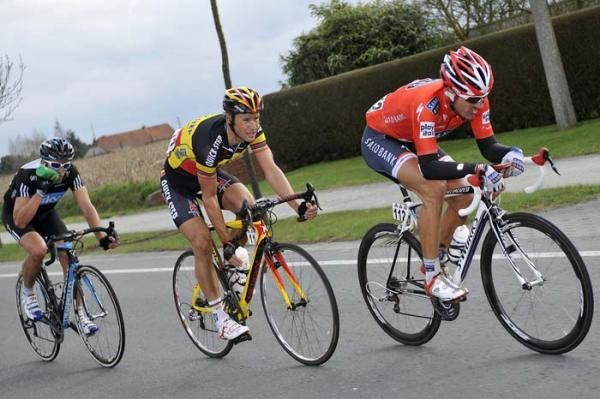 The decisive break at E3 Prijs Vlaanderen - Harelbeke: Fleche, Boonen and Cancellara