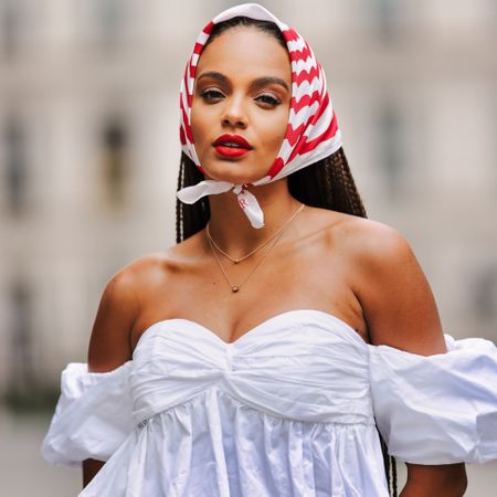 woman with healthy hair and skin