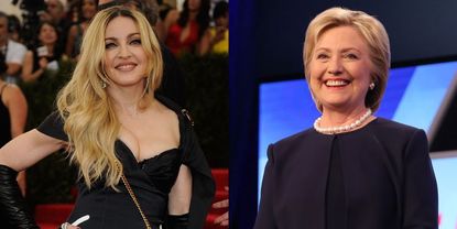 Madonna and Hillary Clinton 