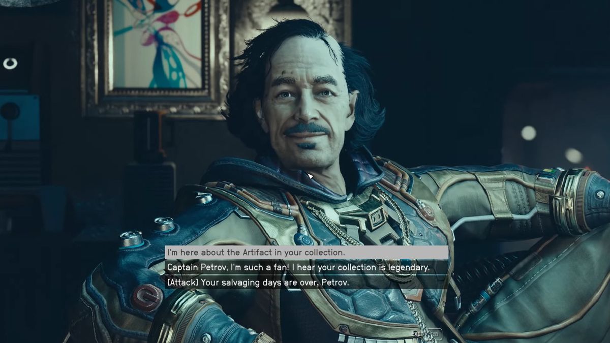 Praising Petrov for his impressive collection of goods