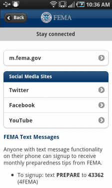 FEMA Android app
