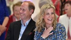 Prince Edward and Sophie, Duchess of Edinburgh watch a performance during a Platinum Jubilee celebration on June 4, 2022