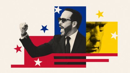 Photo collage illustration of Abelardo de la Espriella and Donald Trump
