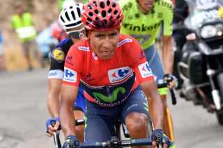 Nairo Quintana on stage 15 of the 2016 Vuelta a España