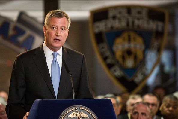 New York Mayor Bill de Blasio.