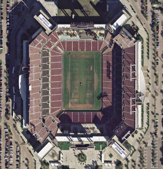 aerial view of the Raymond James Stadium in Tampa, Fla., taken in 2008