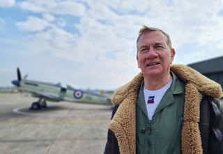 Michael with the planes on display at RNAS Yeovilton.