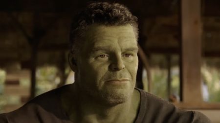 Bruce Banner as Smart Hulk listening to his cousin Jennifer talking